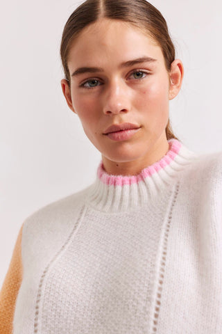 Alessandra Cashmere Sweater Vovo Mohair Sweater in Milk