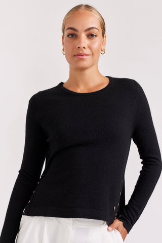 Alessandra Cashmere Sweater What A Stud Cashmere Sweater in Black