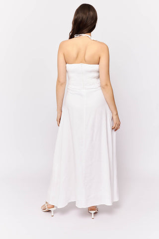Alessandra Dresses Como Dress in White Linen