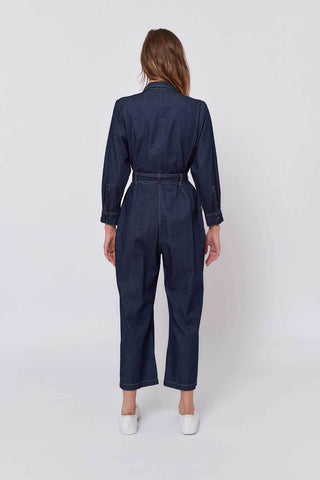 Alessandra Jumpsuits Aviator Jumpsuit in Indigo Denim
