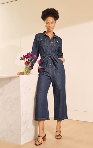 Alessandra Jumpsuits Aviator Jumpsuit in Indigo Denim