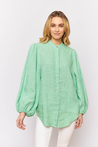 Alessandra Shirts Charade Line Shirt in Ivy Houndstooth