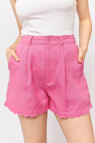 Alessandra Shorts Mod Short in Strawberry Linen