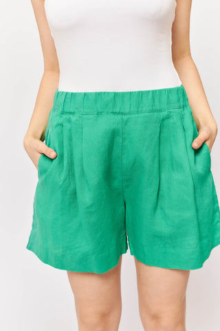 Alessandra Shorts Remy Short in Emerald Linen