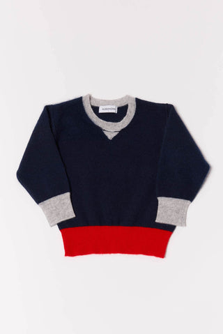 Alessandra Sweater Baby Cashmere Sweater in Navy