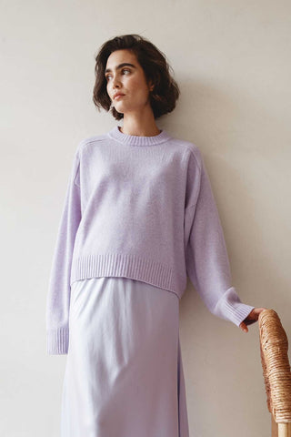 Alessandra Sweater Blair Cashmere Sweater in Lavender
