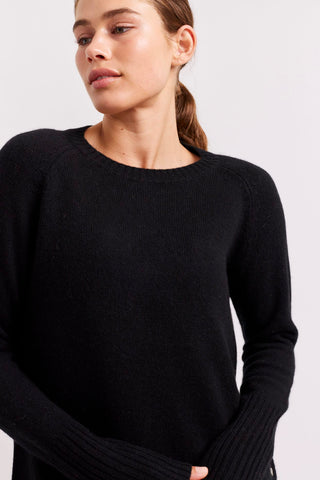 Alessandra Sweater Fifi Crew Cashmere Sweater in Black