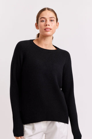 Alessandra Sweater Fifi Crew Cashmere Sweater in Black