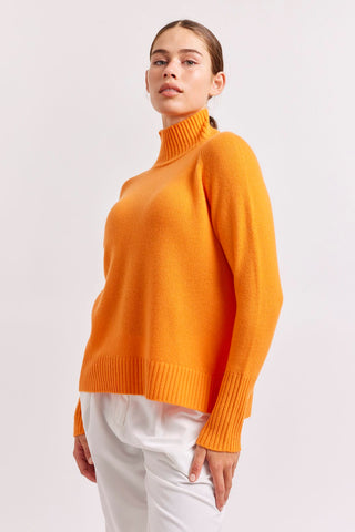 Alessandra Sweater Fifi Polo Cashmere Sweater in Sunset