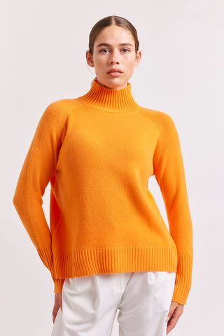 Alessandra Sweater Fifi Polo Cashmere Sweater in Sunset
