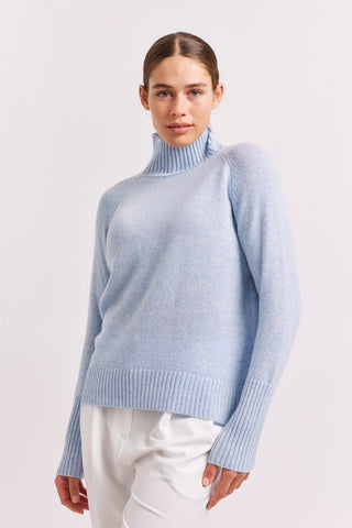 Alessandra Sweater Fifi Polo Cashmere Sweater in Water