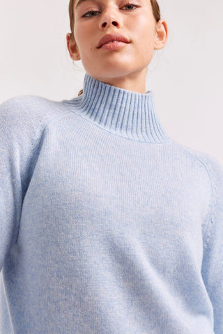 Alessandra Sweater Fifi Polo Cashmere Sweater in Water