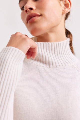 Alessandra Sweater Fifi Polo Cashmere Sweater in White