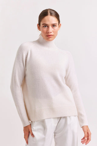 Alessandra Sweater Fifi Polo Cashmere Sweater in White